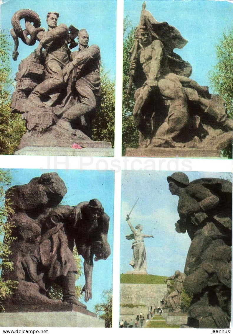 Volgograd Monument ensemble Heroes of the Battle of Stalingrad Fragment 7 postal stationery 1971 - Russia USSR - unused - JH Postcards