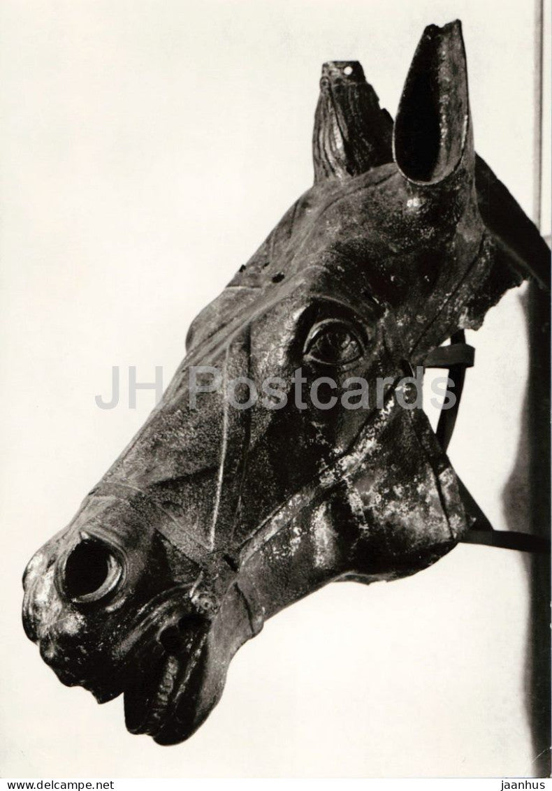 Roman bronze horse head - Augsburg Stadtische Kunstsammlungen - Pferdekopf - ancient world - 89 - Germany - unused - JH Postcards