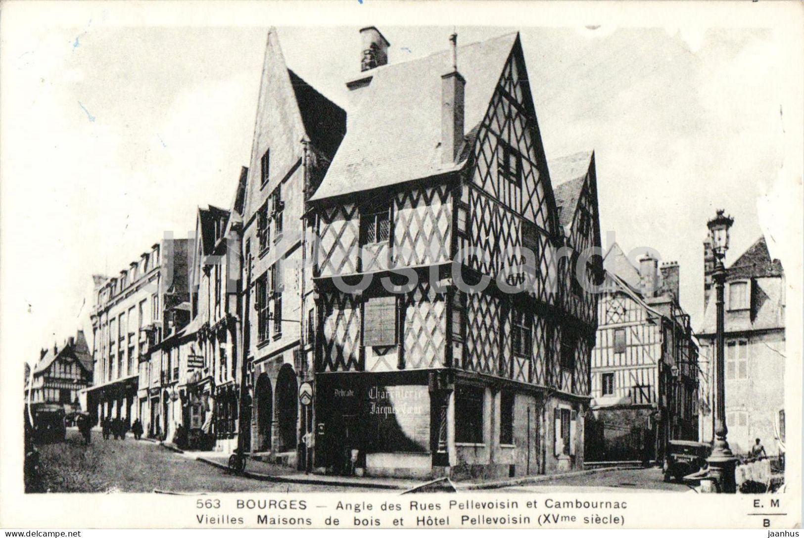 Bourges - Vieilles Maisons de bois - Hotel Pellevoisin - Old Timber Houses - old postcard - France - unused - JH Postcards