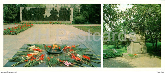 Omsk - memorial square in memory of Revolution Fighters - 1982 - Russia USSR - unused - JH Postcards