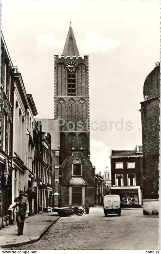 Schiedam St. Janstoren – St.-Johannes-Turm – Kirchturm – Auto – 157 – alte Postkarte – Niederlande – unbenutzt
