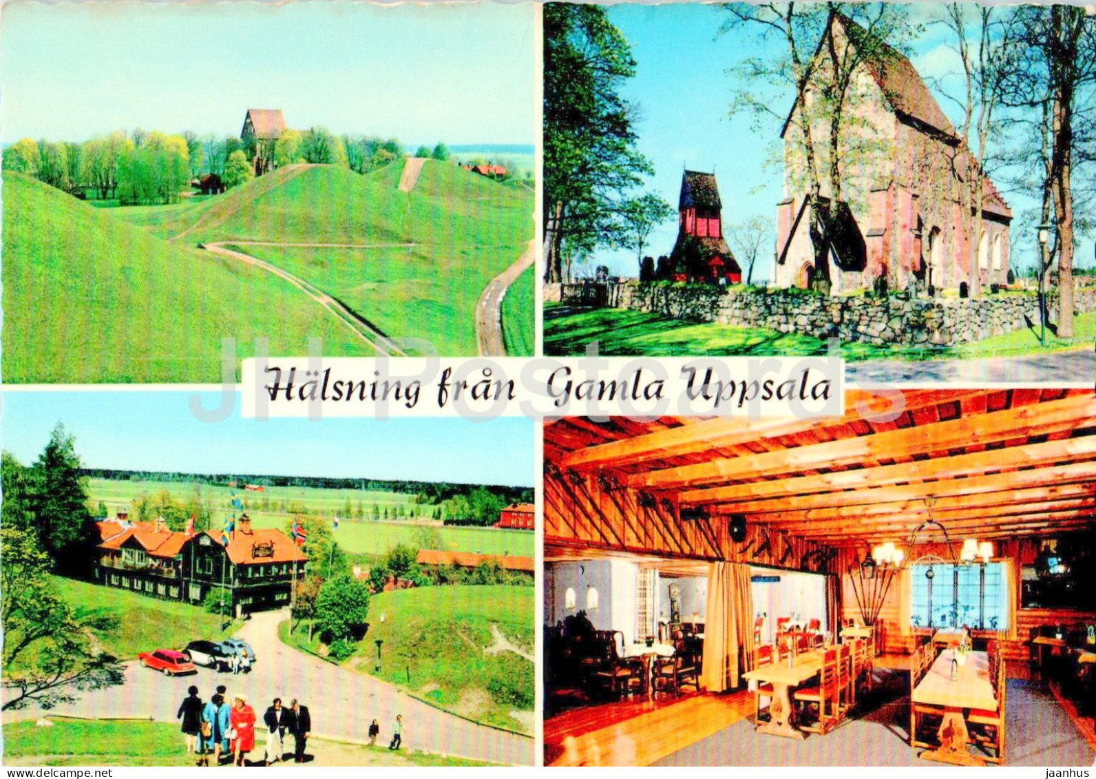 Halsning fran Gamla Uppsala - town views - multiview - 847 - Sweden - unused - JH Postcards