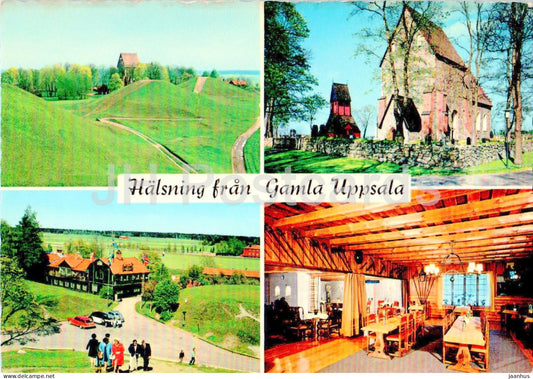 Halsning fran Gamla Uppsala - town views - multiview - 847 - Sweden - unused - JH Postcards