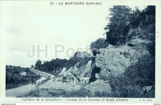 La Montagne - Carriere de la Briandiere - quarry - 37 - old postcard - France - unused - JH Postcards