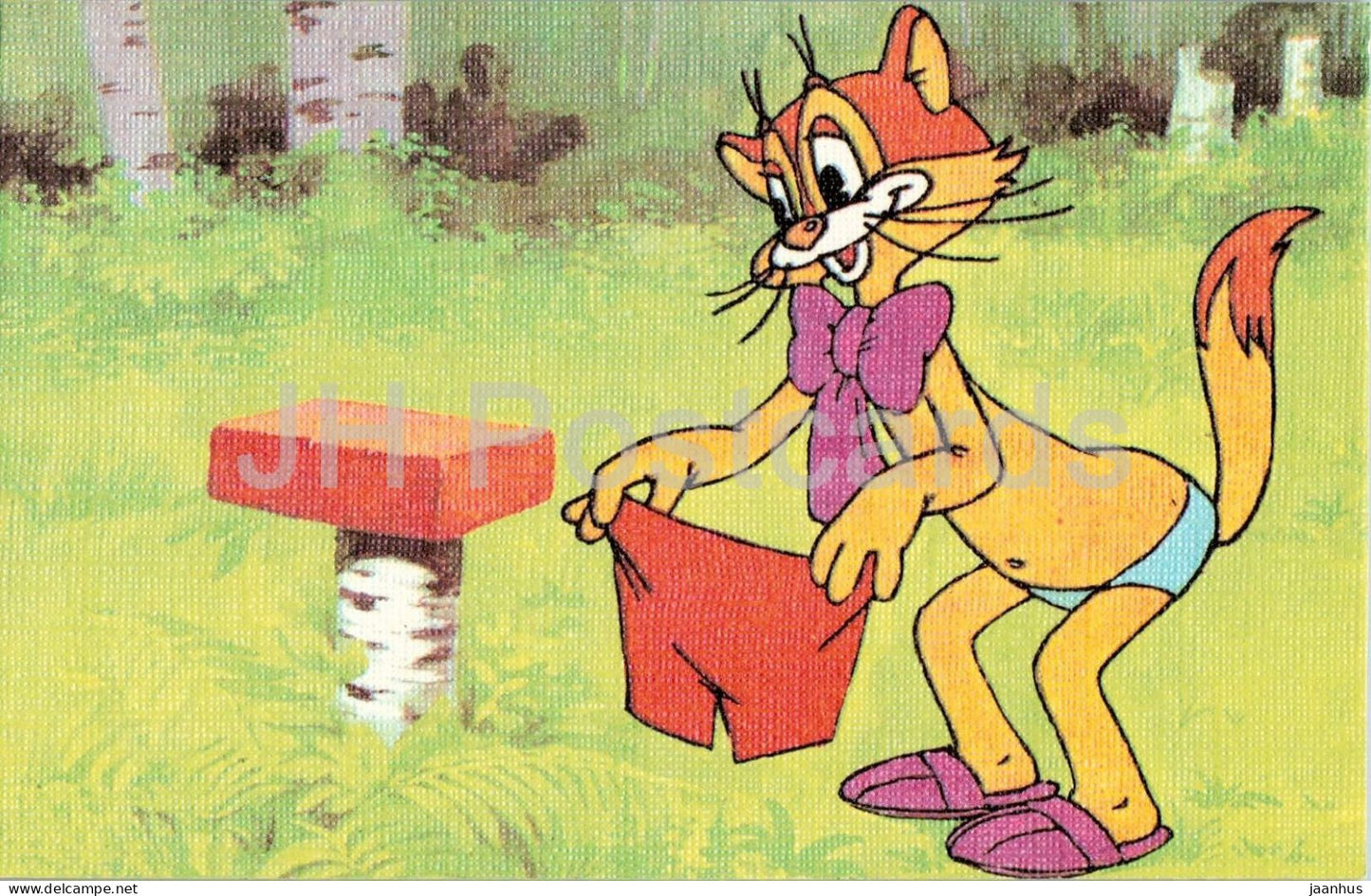 Leopold the Cat and the pirate mice - mouse - illustration - 14 - Russian cartoon art - 1986 - Russia - USSR - unused - JH Postcards