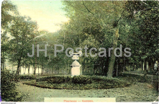 Plantsoen - Kampen - City Park - 3853 - old postcard - 1909 - Netherlands - used - JH Postcards