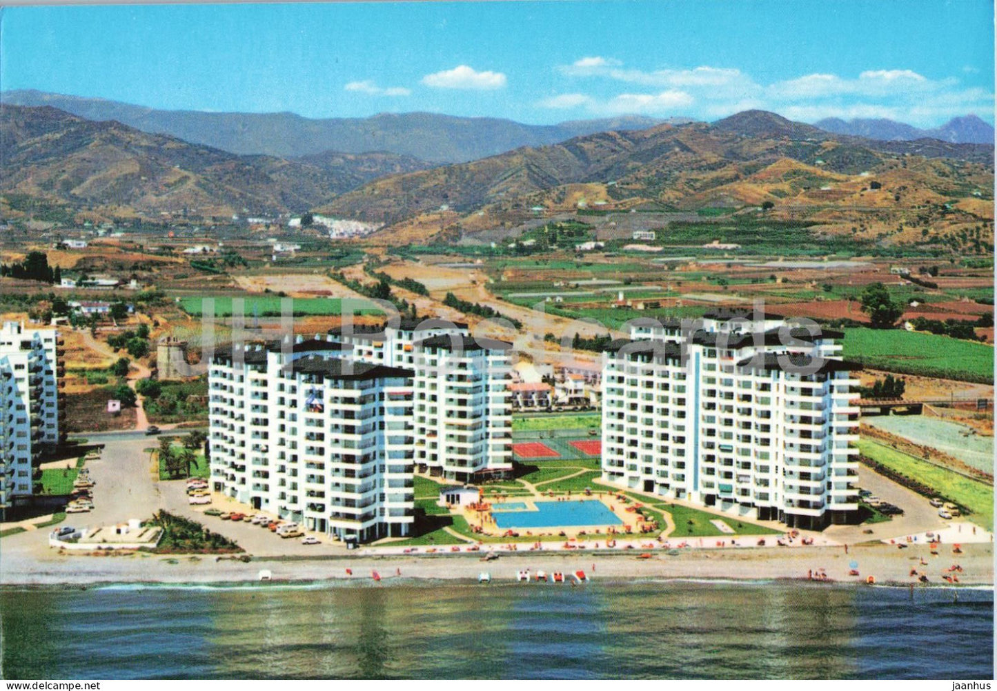 Centro Internacional Algarrobo Costa - Malaga - seaside apartments - mountains - panorama - 1986 - Spain - used - JH Postcards