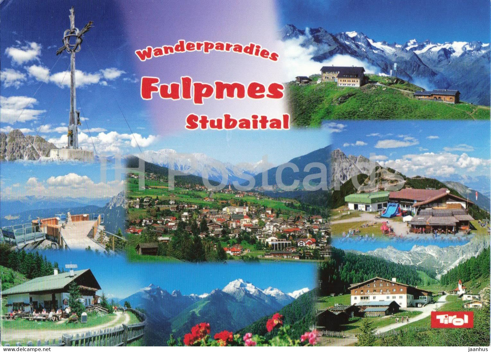 Grusse aus Fulpmes im Stubaital - Tirol - village - mountains - Alps - multiview - 32606 - 2003 - Austria - used - JH Postcards