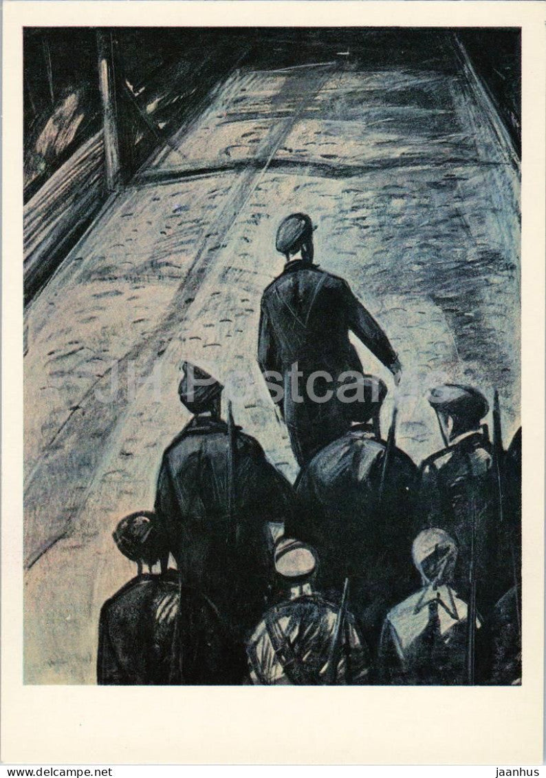 How the Steel Was Tempered by Ostrovsky To defeat the White Guard conspiracy illustration - 1974 - Russia USSR - unused - JH Postcards