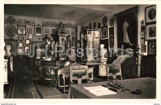 K.K.M.I. Bronbeek Museum Bibliotheek - museum library - interior - old postcard - Netherlands - unused - JH Postcards