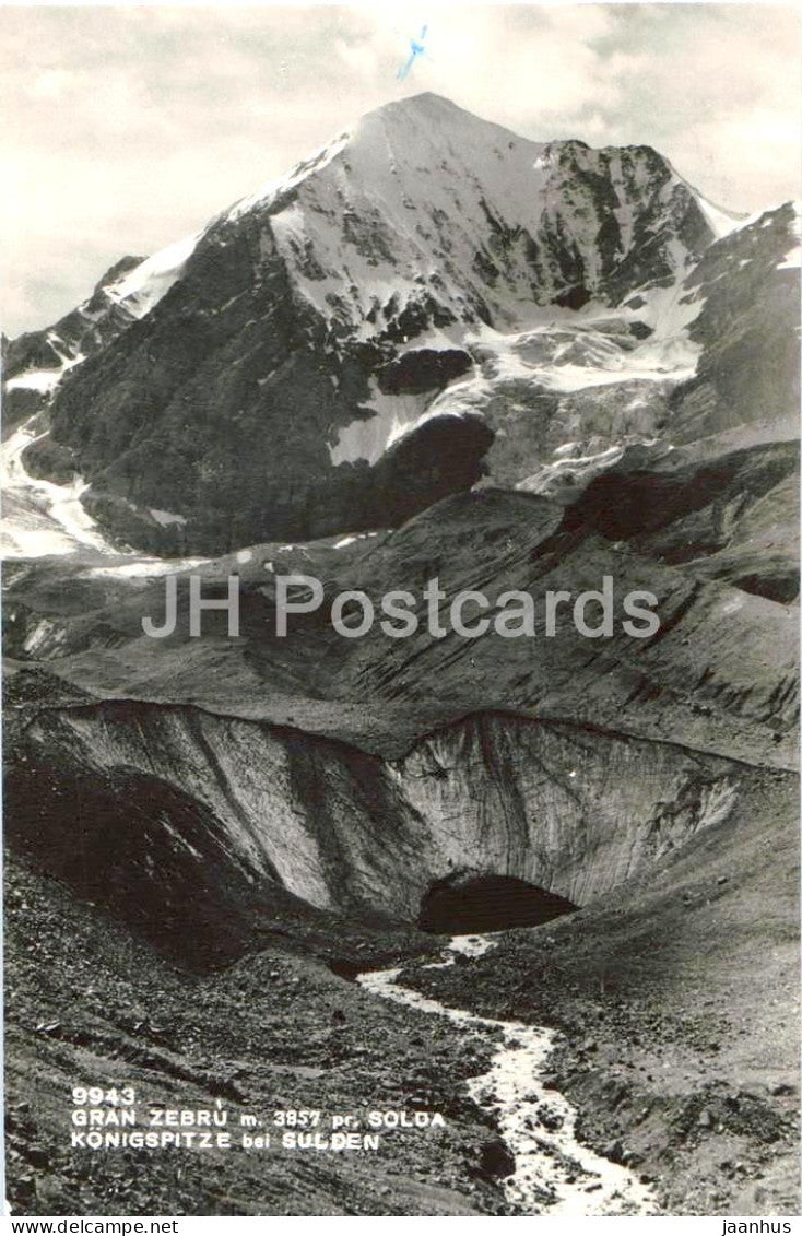 Gran Zebru m. 3857 presso Solda - Konigspitze bei Sulden - Alps - mountains - 9943 - old postcard - 1959 - Italy - used - JH Postcards