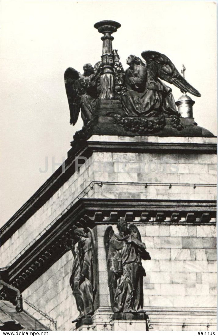 Leningrad - St Petersburg - Saint Isaacs Cathedral - Angels with a Lamp sculpture group - 1975 - Russia - USSR - unused - JH Postcards
