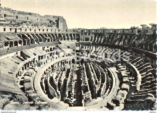 Roma - Rome - Interno Colosseo - The Colosseum - interior view - ancient monument - old postcard - Italy - unused - JH Postcards