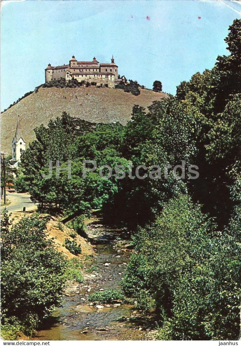 Hrad Krasna Horka - Castle Krasna Horka - castle hill - panorama - 1970 - Slovakia - Czechoslovakia - used - JH Postcards