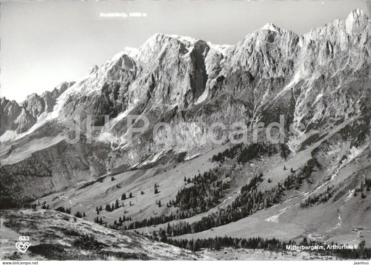 Hochkonig gesehen vom Hochkeil - Mitterbergalm - Arthurhaus - Alps - Salzburg - 833 - old postcard - Austria - unused - JH Postcards