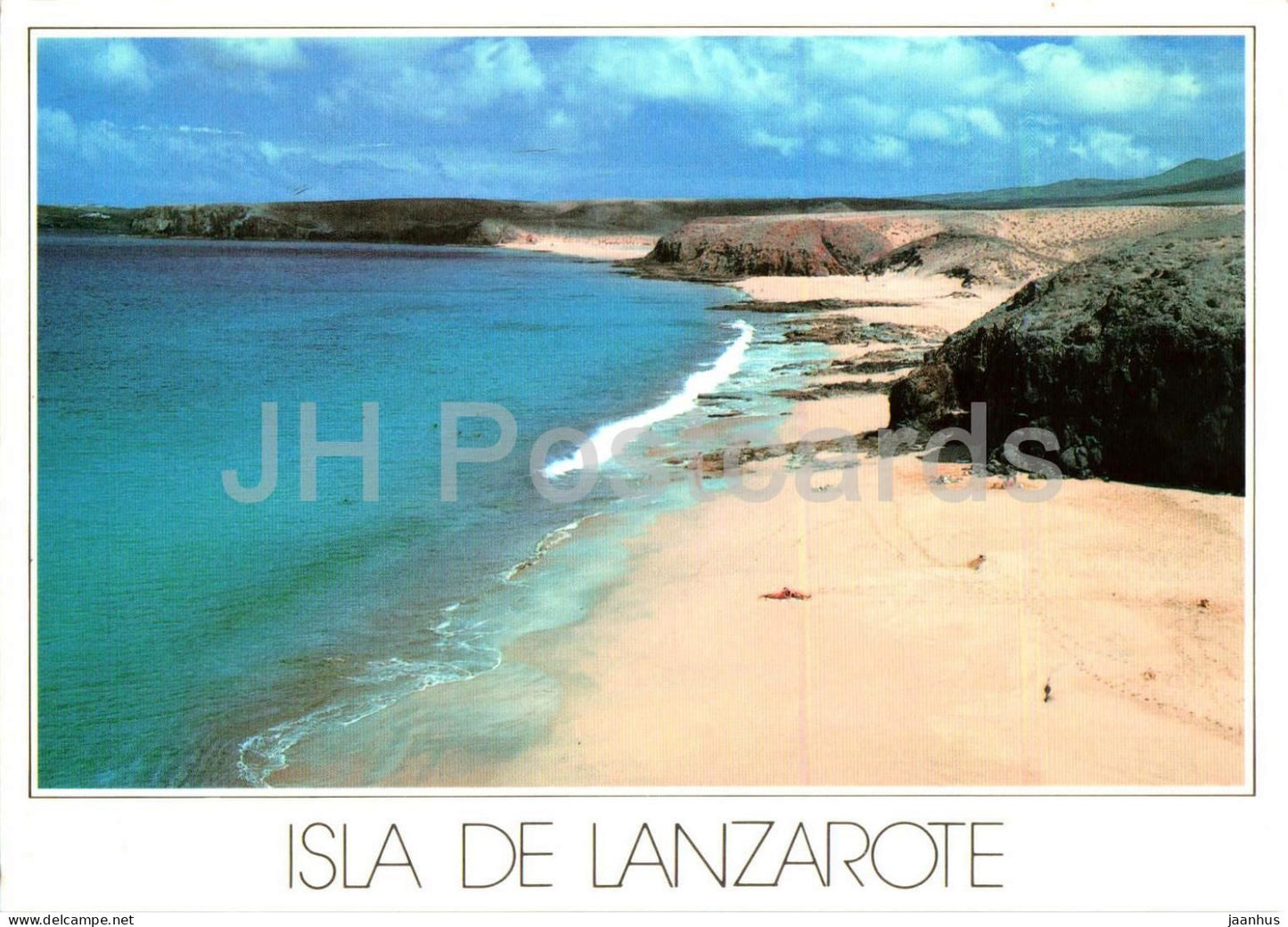 Isla de Lanzarote Las Coloradas - volcanic rocks - white sand beaches - 288 - 1989 - Spain - used - JH Postcards