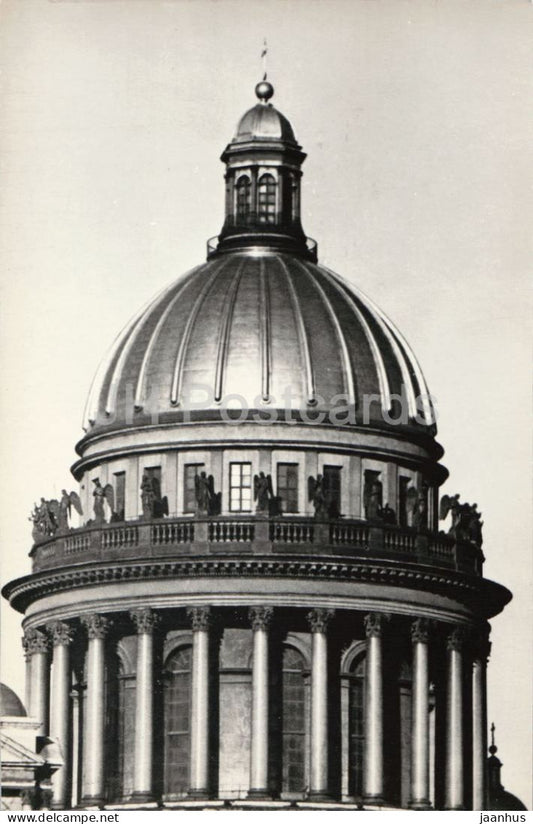 Leningrad - St Petersburg - Saint Isaacs Cathedral - dome - architecture - 1975 - Russia - USSR - unused - JH Postcards