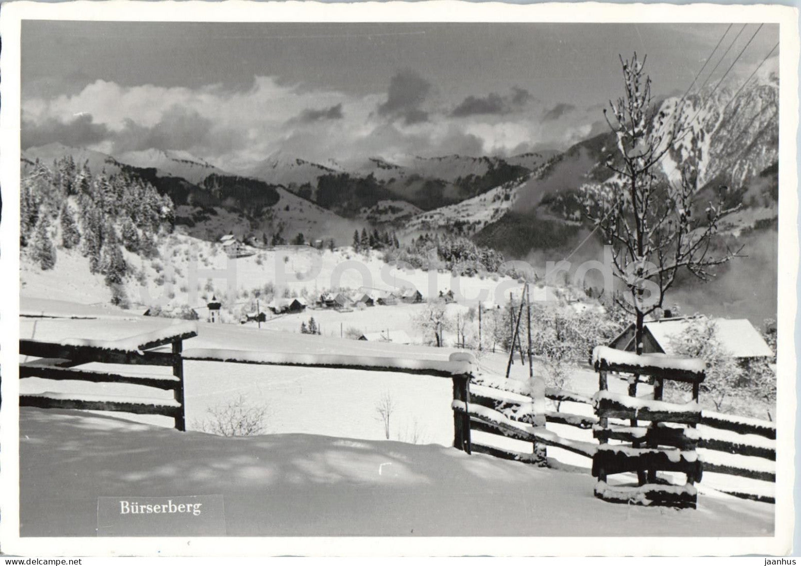 Burserberg - landscape - alpine village - mountains - Vorarlberg - 949 - 1962 - Austria - used - JH Postcards