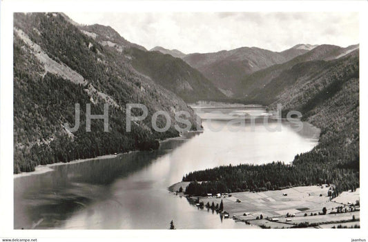 Ostlicher Weissensee - lake - mountains - 157 - old postcard - Austria - unused - JH Postcards
