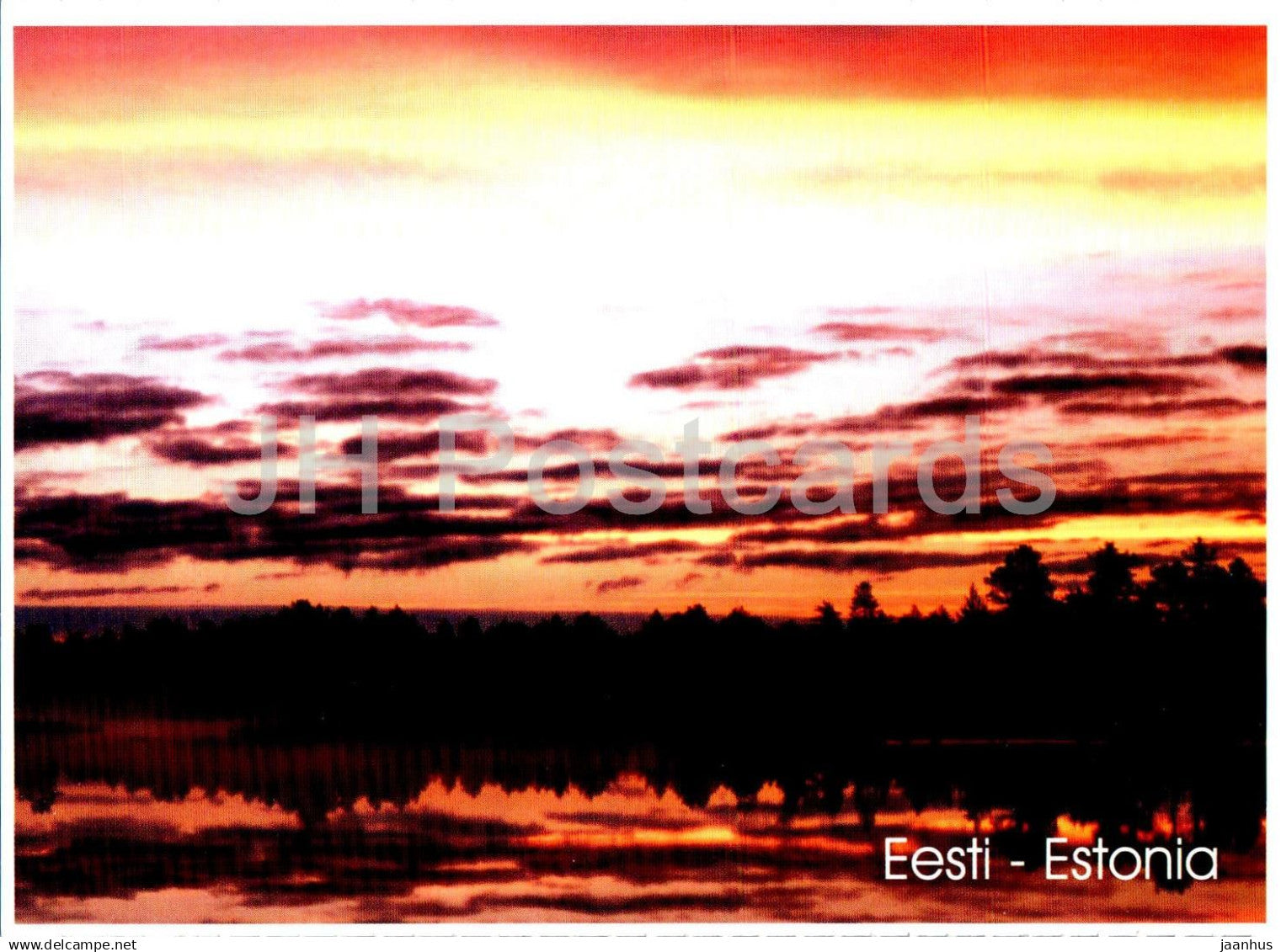 Sunset in Parnumaa county - 2000s - Estonia - unused - JH Postcards
