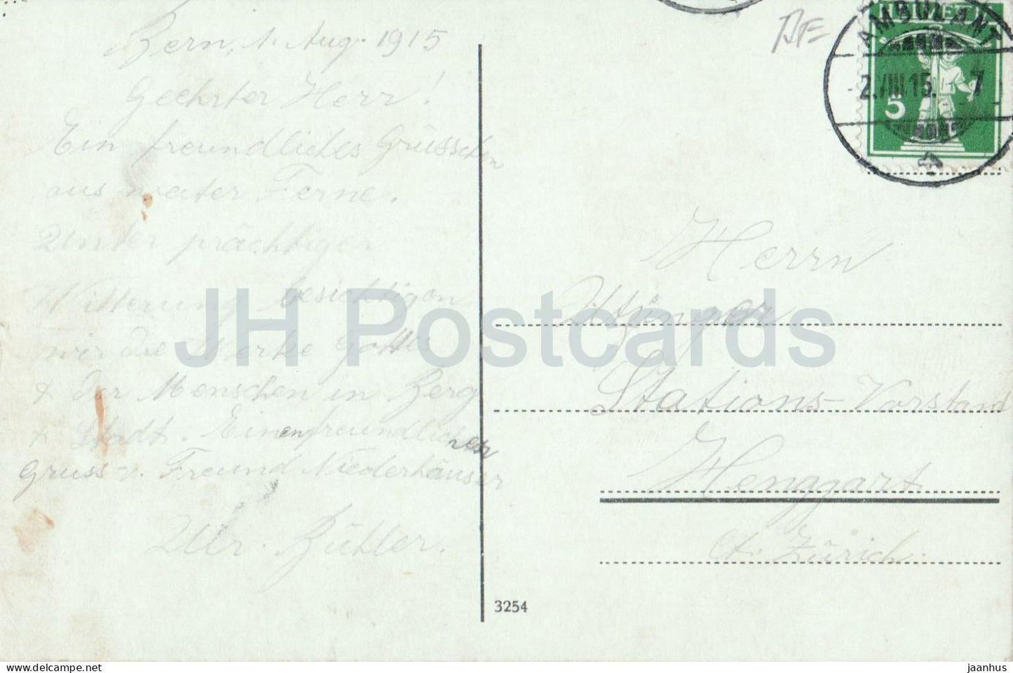 Bern - Mehrbildkarte - Untere Stadt - Bundeshaus - Zeitglocken - Universitat - old postcard - 1915 - Switzerland - used