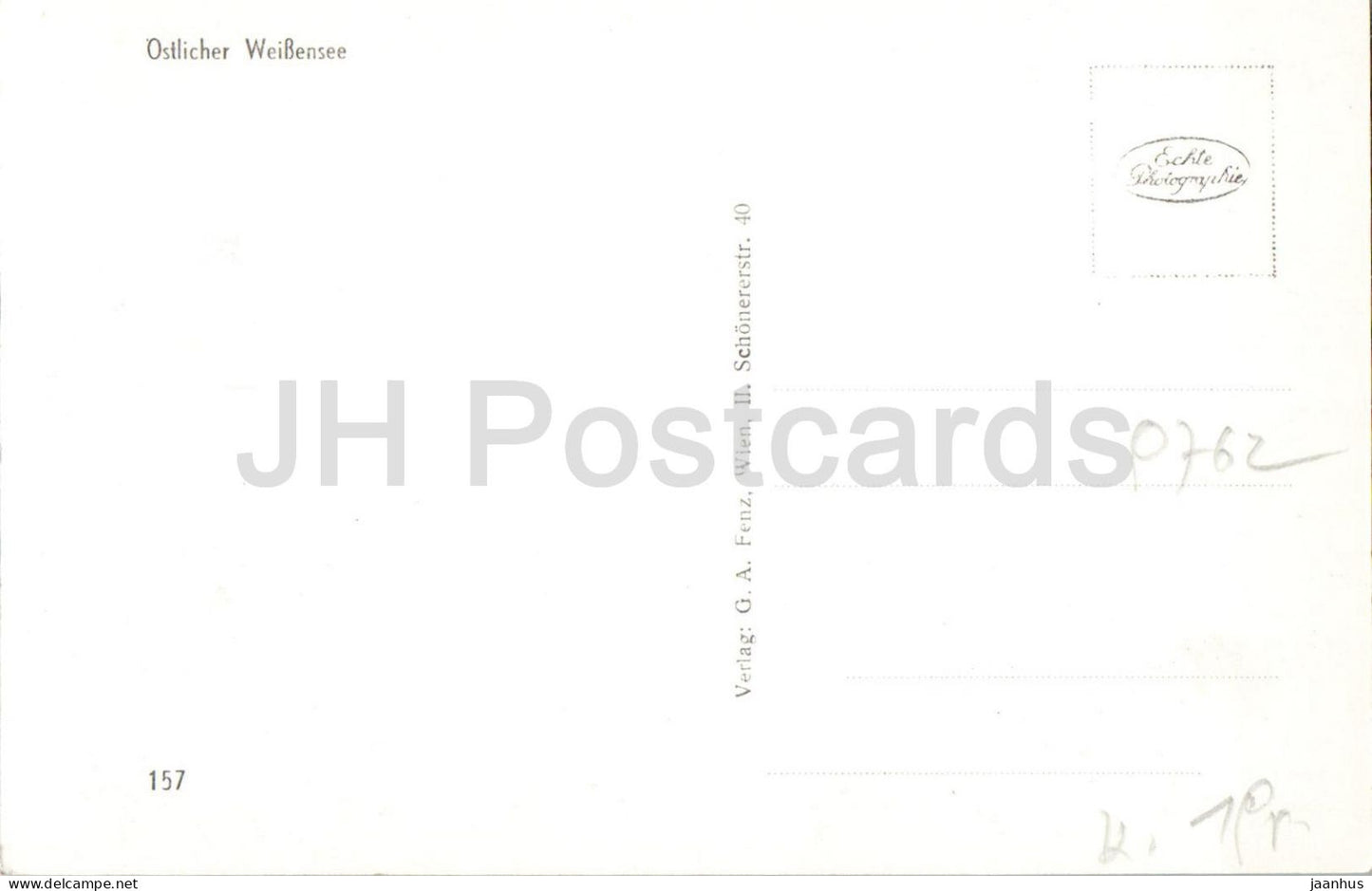 Ostlicher Weissensee - lac - montagnes - 157 - carte postale ancienne - Autriche - non utilisée 