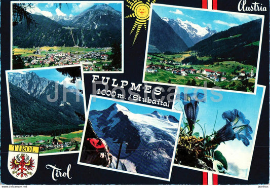 Fulpmes 1000 m - Stubaital - multiview - village panorama - Alps - 3708 - 1967 - Austria - used - JH Postcards