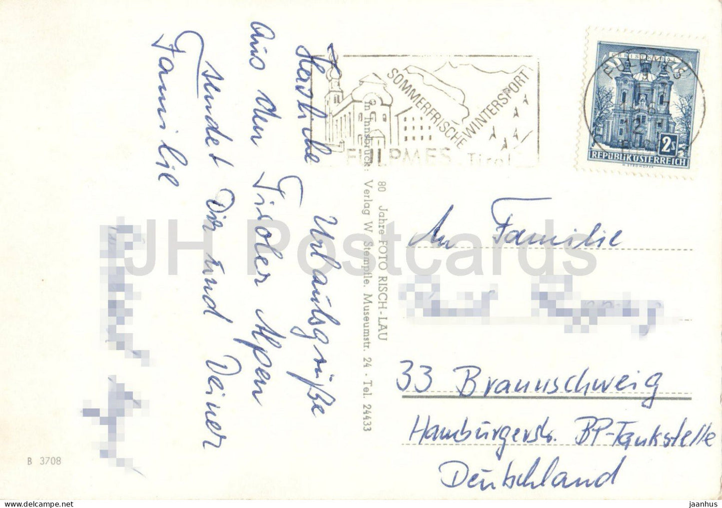 Fulpmes 1000 m - Stubaital - Multiview - Dorfpanorama - Alpen - 3708 - 1967 - Österreich - gebraucht 