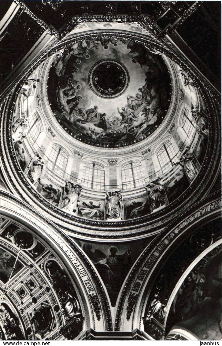 Leningrad - St Petersburg - Saint Isaacs Cathedral dome - painting by Karl Bryullov - 1975 - Russia - USSR - unused - JH Postcards