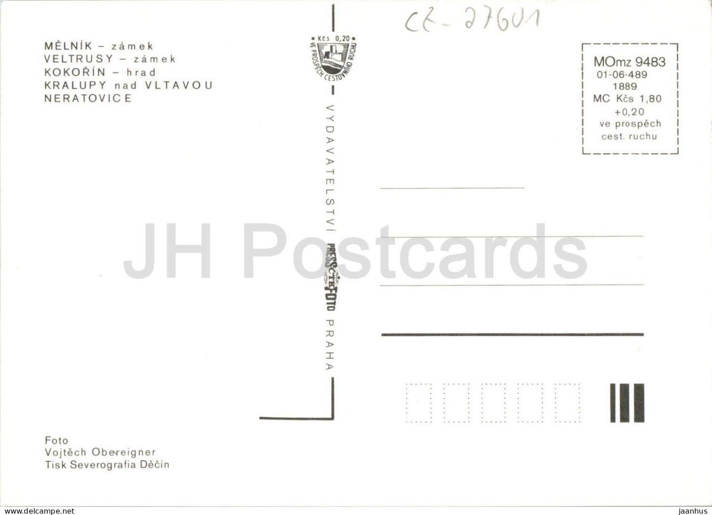 Mělník - Château - Château de Veltrusy - Château de Kokořín - Neratovice - vues multiples - République tchèque - Tchécoslovaquie - neuf