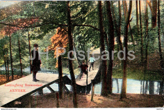 Arnhem - Kettingbrug Rozendaal - Chain Bridge - old postcard - 1926 - Netherlands - used - JH Postcards