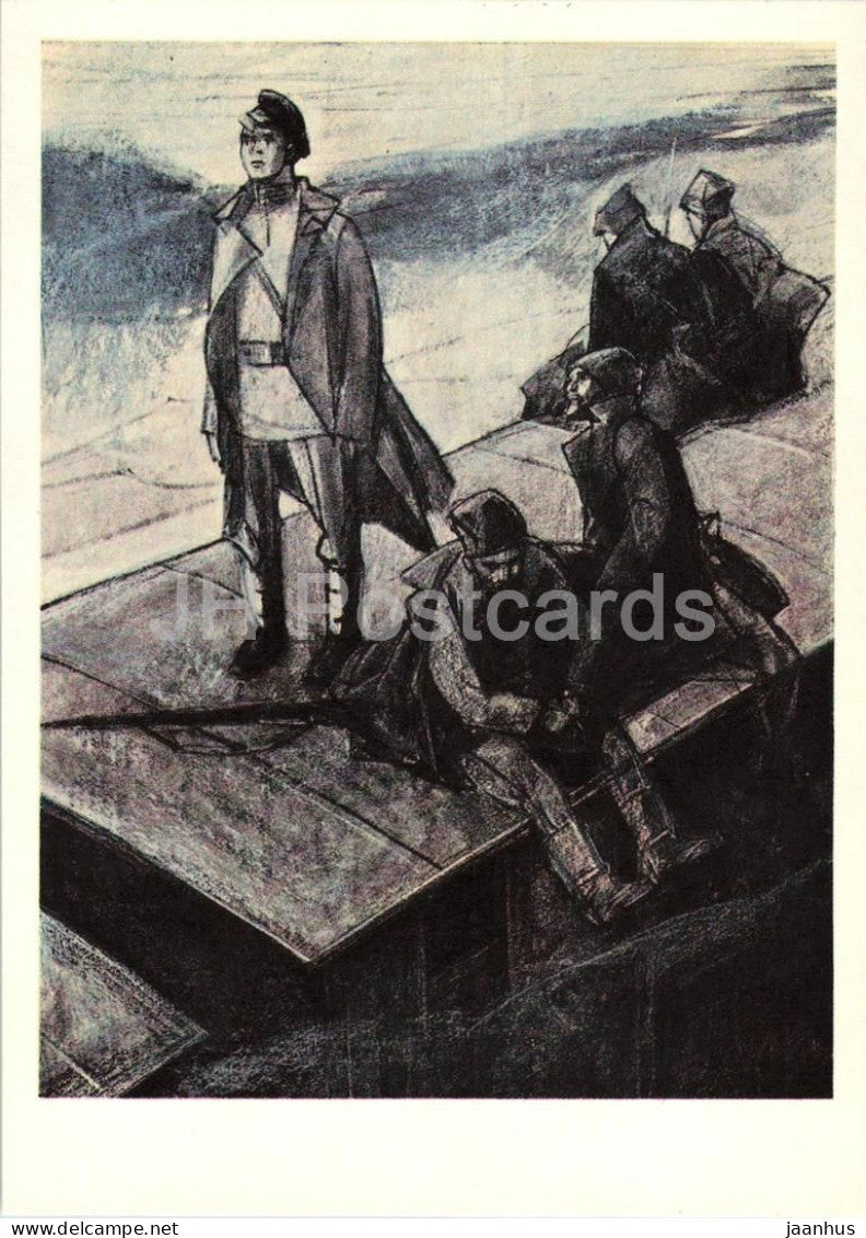 How the Steel Was Tempered by Ostrovsky - To the front - illustration - 1974 - Russia USSR - unused - JH Postcards