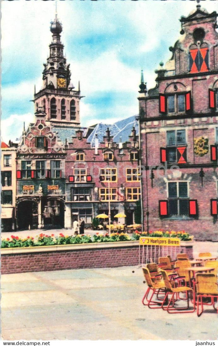 Nijmegen Grote Markt met Waaggebouw en St. Stevenstoren - market square - tower square - 1962 - Netherlands - used - JH Postcards