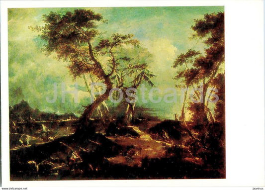 painting by Jacob van Ruisdael - The Seashore - Dutch art - 1985 - Russia USSR - unused - JH Postcards