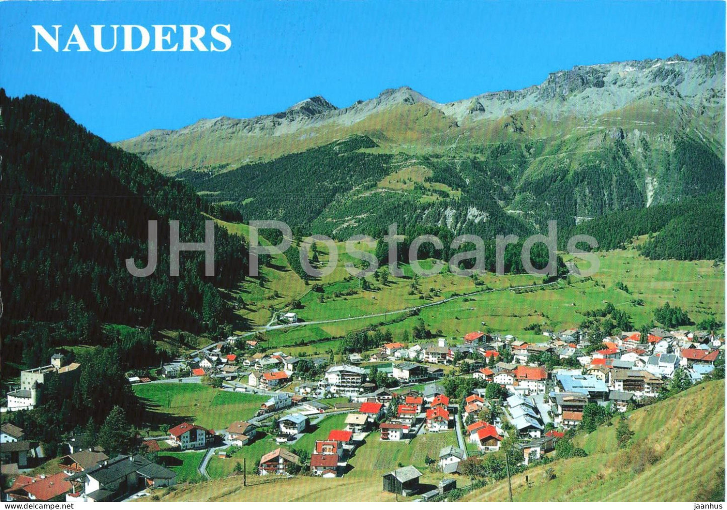 Nauders am Reschenpass - village panorama - Alps - mountain landscape - Tirol - 33309 - 2000s - Austria - used - JH Postcards