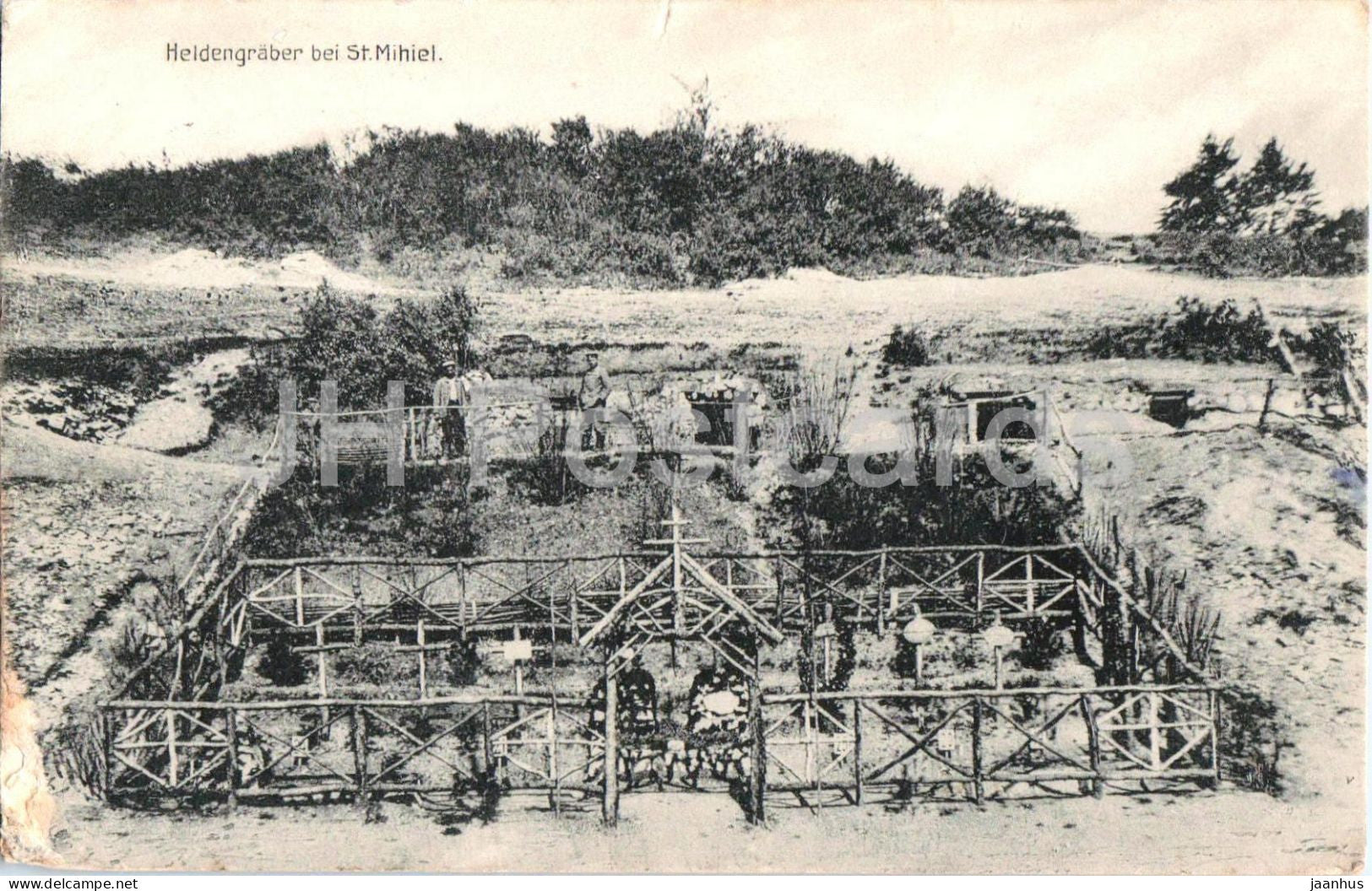 Heldengraber bei St. Mihiel - WWI cemetery - war graves - Feldpost - 833 - old postcard - 1916 - France - used - JH Postcards