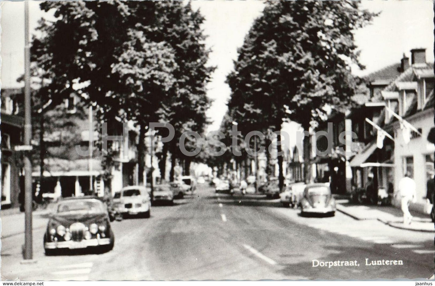 Dorpstraat Lunteren - Village street Lunteren - street view car - 769 - old postcard - Netherlands - unused - JH Postcards