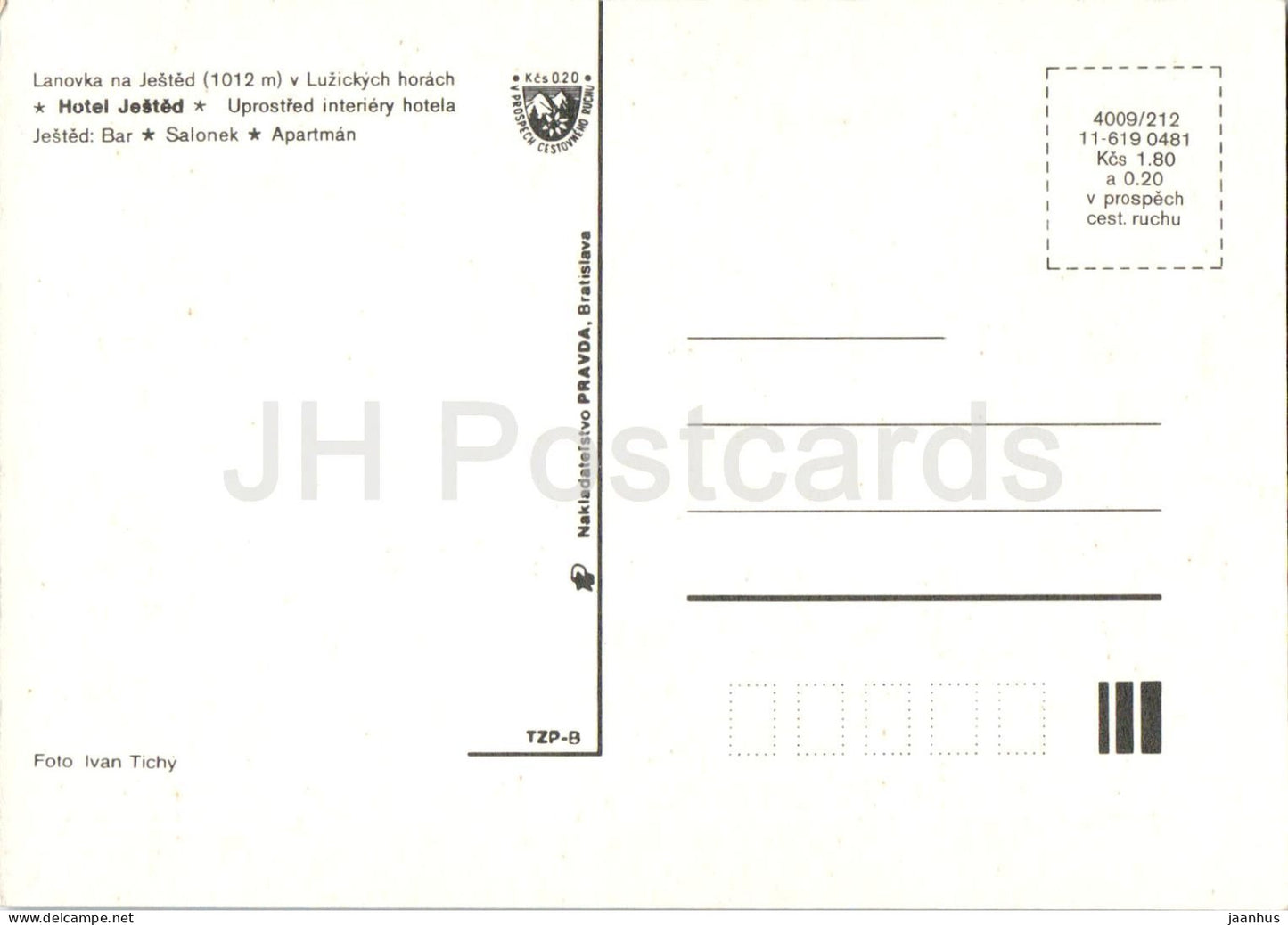 Liberec - Jested - TV tower - cable car - multiview - Czech Republic - Czechoslovakia - unused