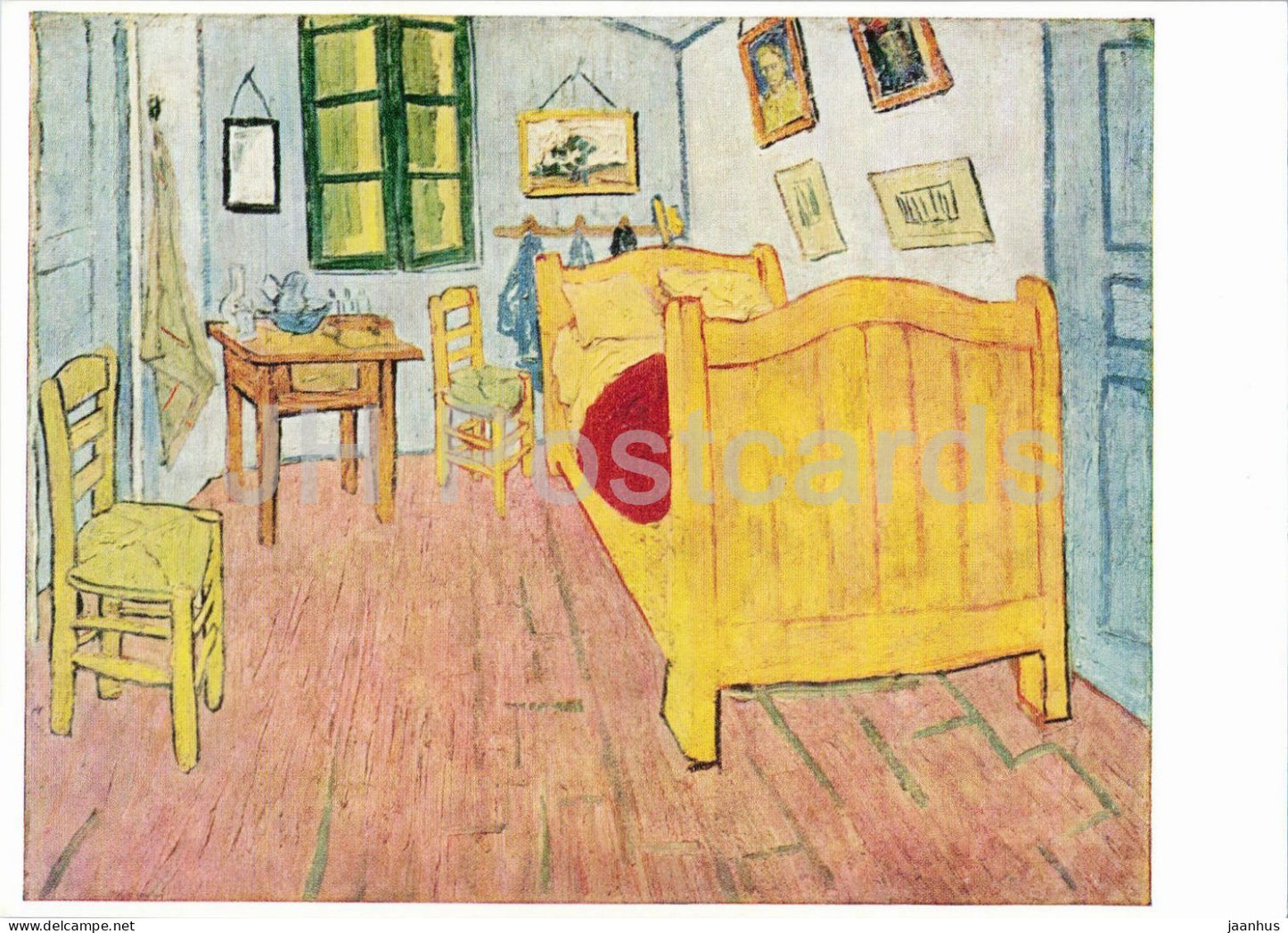 painting by Vincent van Gogh - The Bedroom - Das Zimmer des Kunstlers - Dutch art - 1972 - Germany DDR - unused - JH Postcards