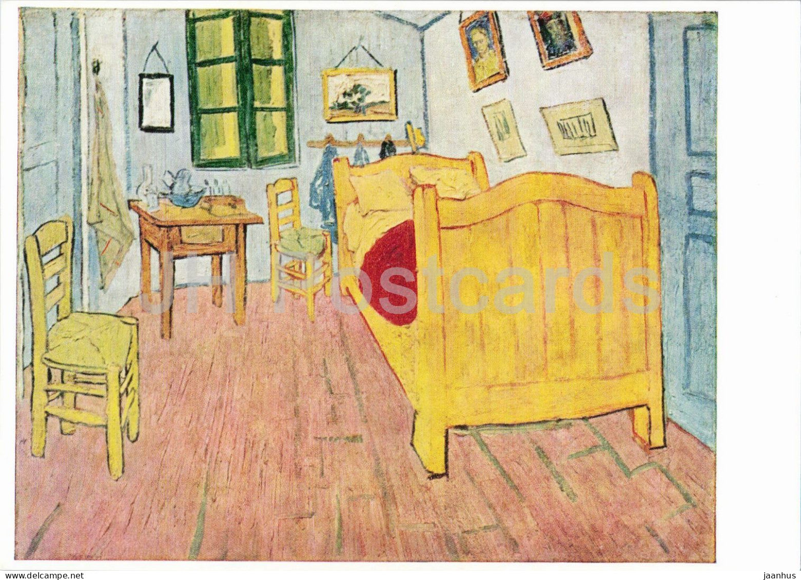 painting by Vincent van Gogh - The Bedroom - Das Zimmer des Kunstlers - Dutch art - 1972 - Germany DDR - unused - JH Postcards