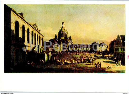 painting by Bernardo Bellotto - New Market Place in Dresden - Italian art - 1985 - Russia USSR - unused - JH Postcards