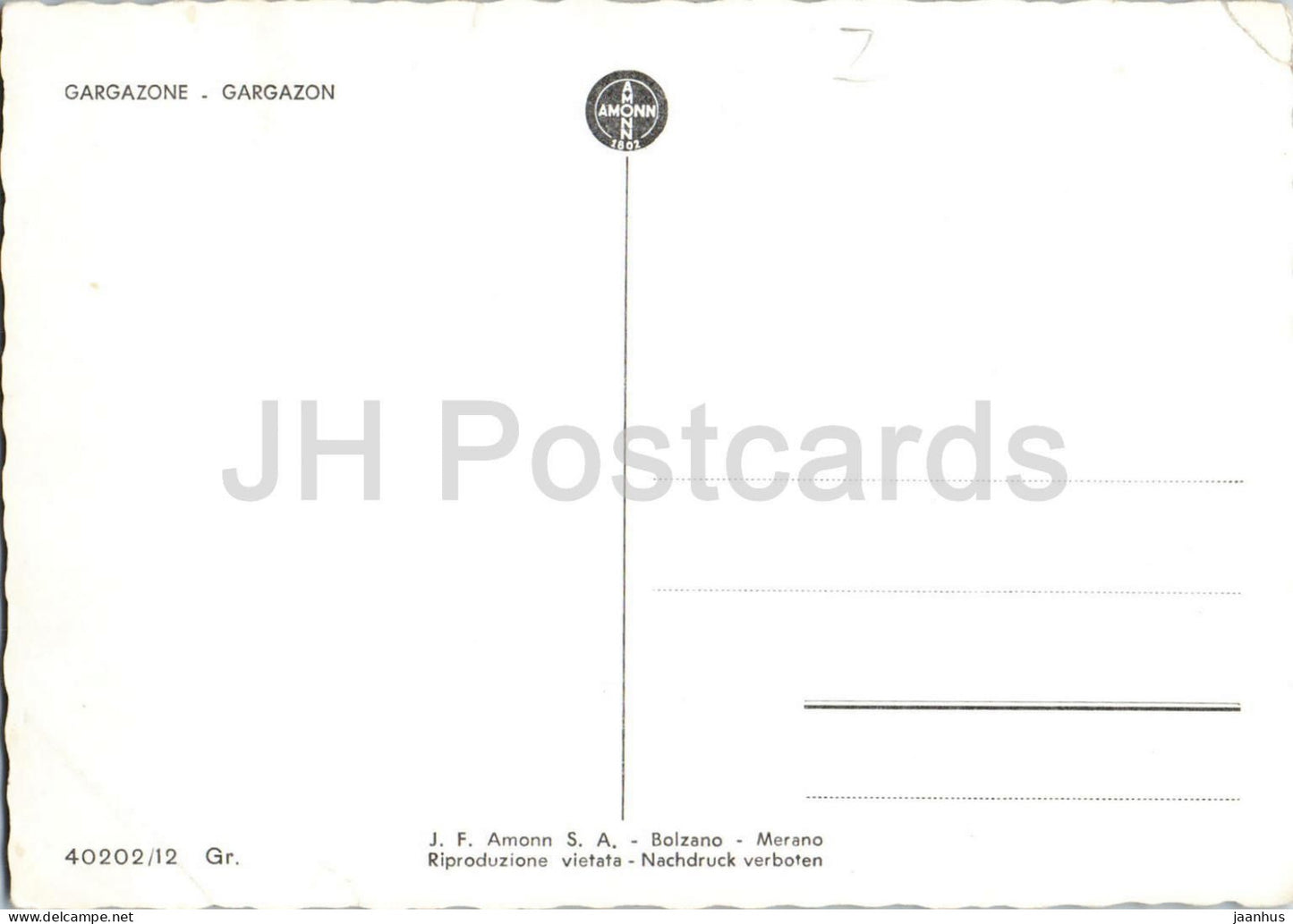 Gargazone - Gargazon - village view - mountains - Alps - 40202 - old postcard - Italy - unused