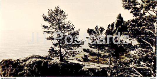 Lake Baikal - Akademicheskaya (Academic) bay - 1970 - Russia USSR - unused - JH Postcards