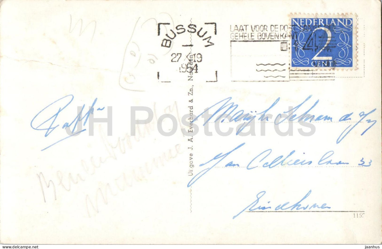 Naarden Gezicht op de Wallen - Ansicht der Stadtmauern - Kirche - Befestigungsanlagen - alte Postkarte - 1954 - Niederlande - gebraucht