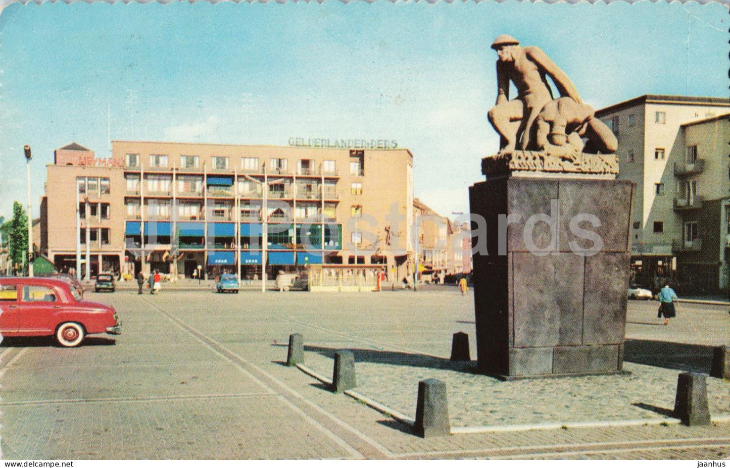 Nijmegen Plein 1944 met Bevrijdingsmonument- square - Liberation Monument - car old postcard - 1959 - Netherlands - used - JH Postcards