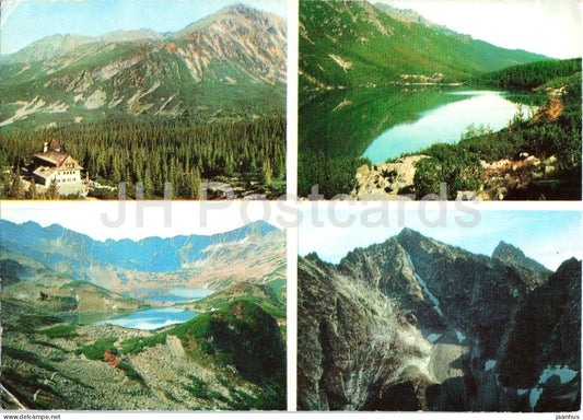 Tatry Wysokie - High Tatras - Hala Gasienicowa Morskie Oko Dolina Pieciu Stawow Rysy mountains multiview - Poland - used - JH Postcards