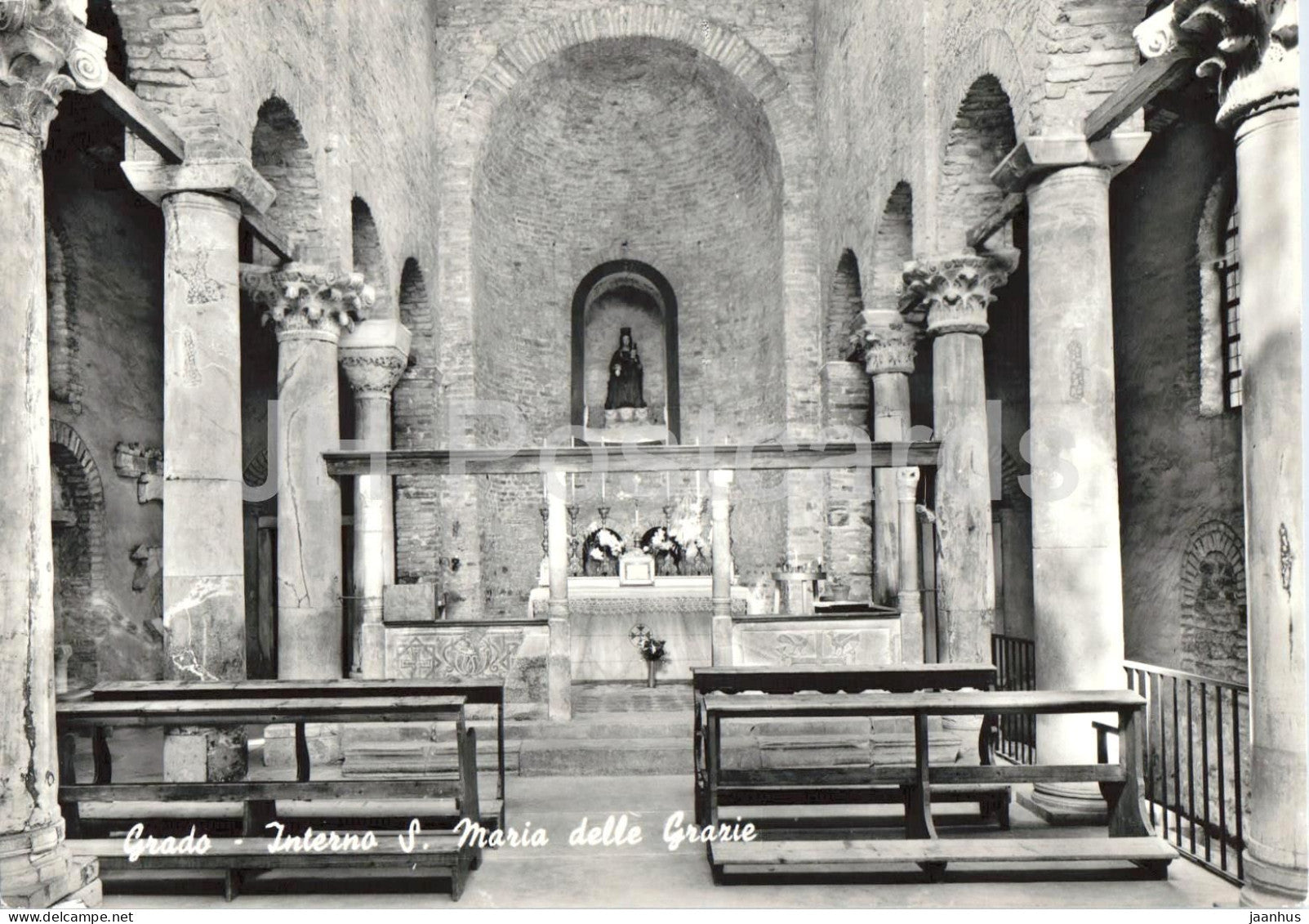 Grado - Interno S. Maria delle Grazie - Interior of St. Mary of the Graces - church 107 - old postcard - Italy - unused - JH Postcards