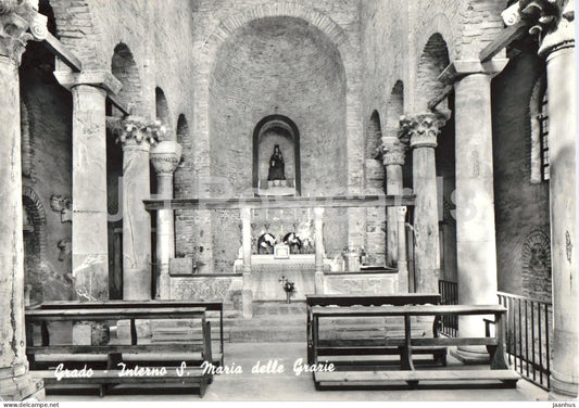 Grado - Interno S. Maria delle Grazie - Interior of St. Mary of the Graces - church 107 - old postcard - Italy - unused - JH Postcards