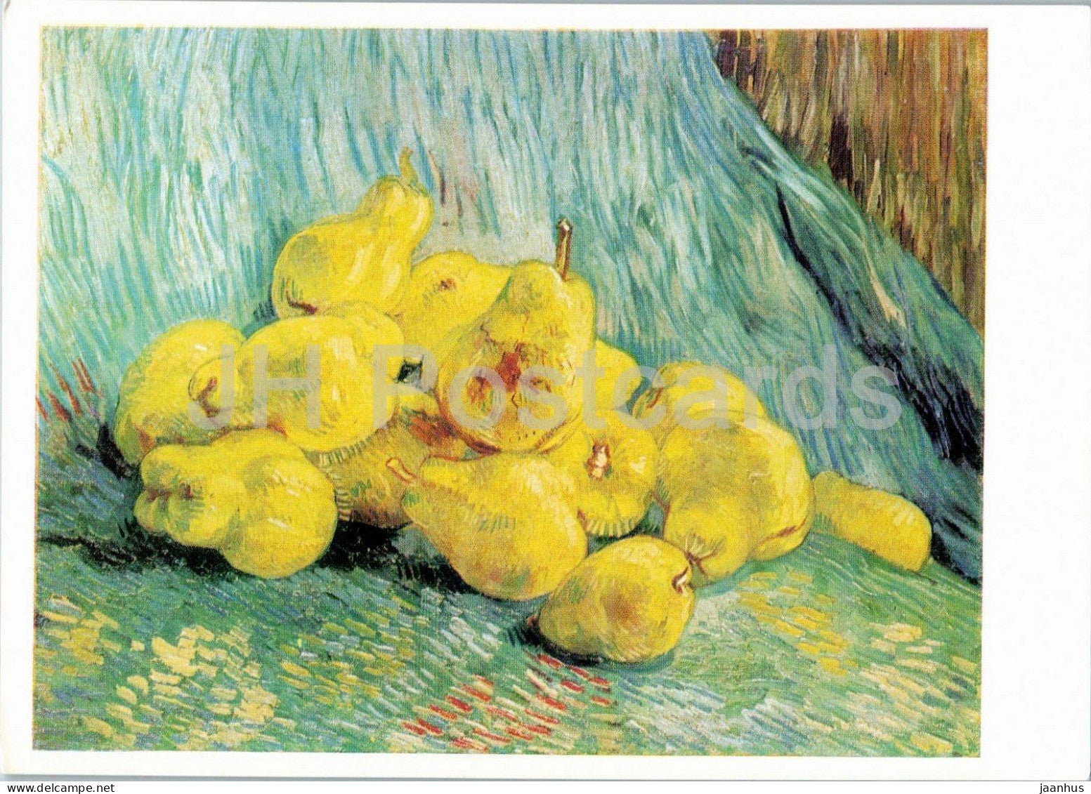 painting by Vincent van Gogh - Still Life with Quinces - Fruchtestilleben - Dutch art - 1960s - Germany DDR - unused - JH Postcards