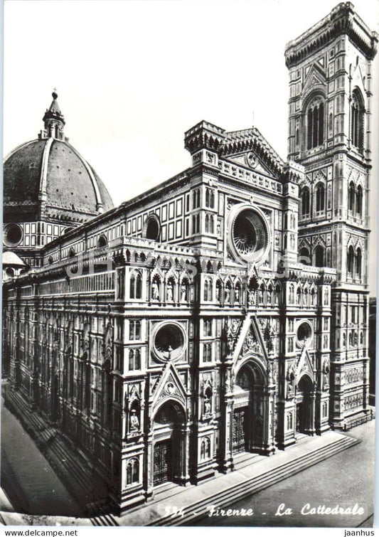 Firenze - Florence - La Cattedrale - Cupola del Brunelleschi - cathedral - 534 - old postcard - Italy - unused - JH Postcards
